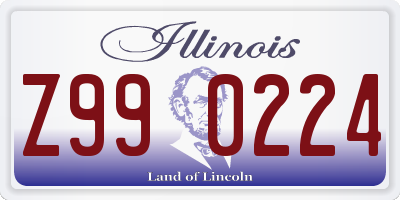 IL license plate Z990224