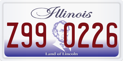 IL license plate Z990226