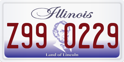 IL license plate Z990229