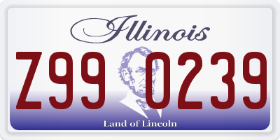 IL license plate Z990239