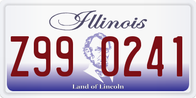 IL license plate Z990241