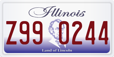 IL license plate Z990244