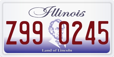 IL license plate Z990245