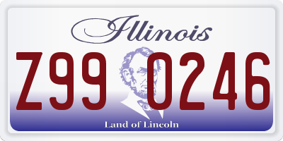 IL license plate Z990246