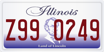 IL license plate Z990249