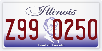 IL license plate Z990250