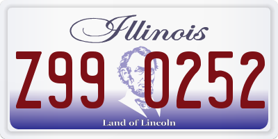 IL license plate Z990252