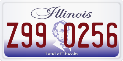 IL license plate Z990256