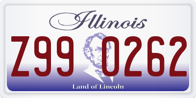 IL license plate Z990262