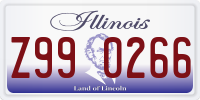 IL license plate Z990266