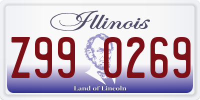 IL license plate Z990269