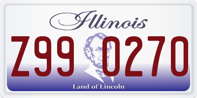 IL license plate Z990270