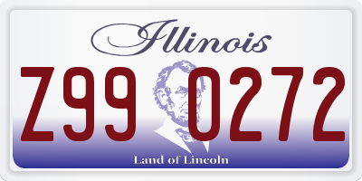 IL license plate Z990272