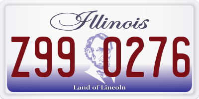 IL license plate Z990276