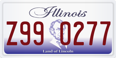 IL license plate Z990277