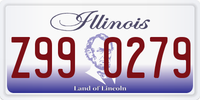 IL license plate Z990279