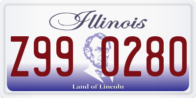 IL license plate Z990280