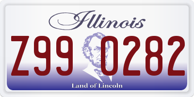 IL license plate Z990282