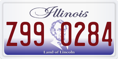 IL license plate Z990284