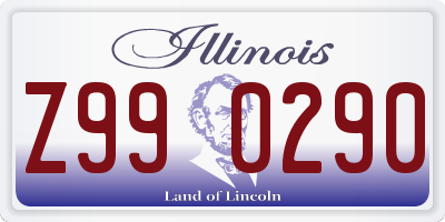 IL license plate Z990290