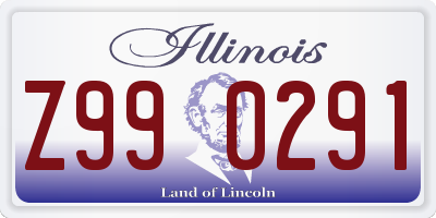 IL license plate Z990291