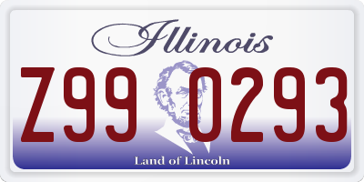 IL license plate Z990293