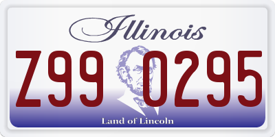 IL license plate Z990295