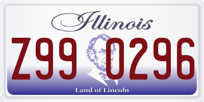 IL license plate Z990296