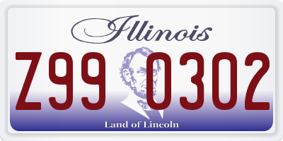 IL license plate Z990302