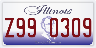 IL license plate Z990309