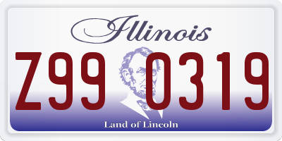 IL license plate Z990319