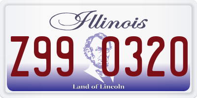 IL license plate Z990320