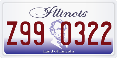 IL license plate Z990322