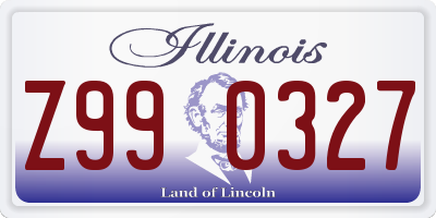 IL license plate Z990327