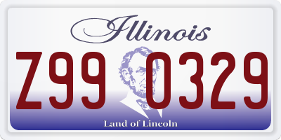 IL license plate Z990329