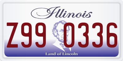 IL license plate Z990336