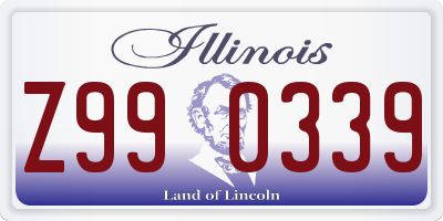 IL license plate Z990339