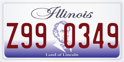 IL license plate Z990349