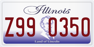 IL license plate Z990350