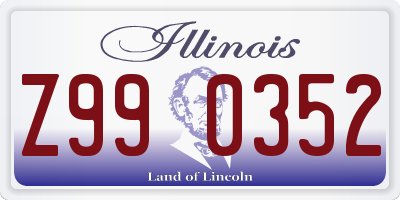 IL license plate Z990352