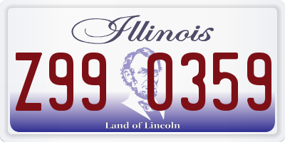 IL license plate Z990359