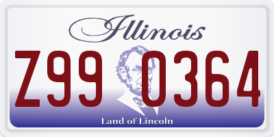 IL license plate Z990364