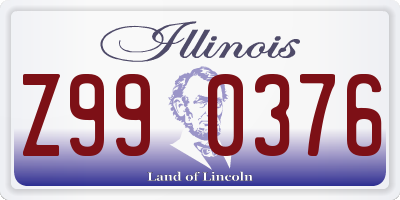 IL license plate Z990376