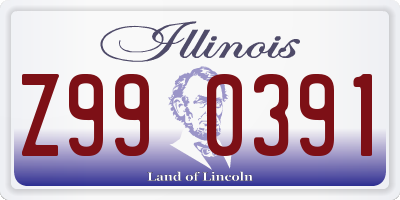 IL license plate Z990391