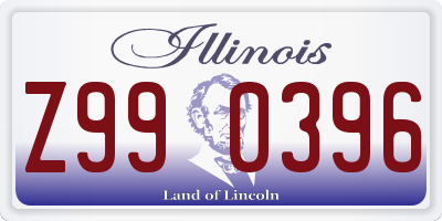 IL license plate Z990396