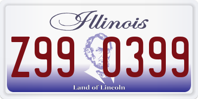 IL license plate Z990399