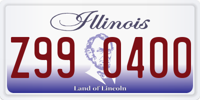 IL license plate Z990400