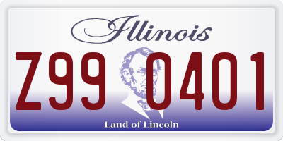 IL license plate Z990401