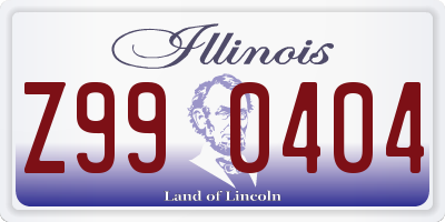 IL license plate Z990404