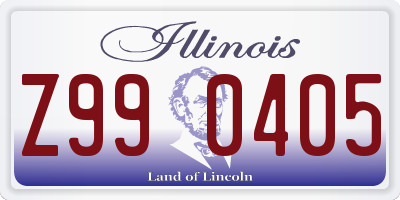 IL license plate Z990405